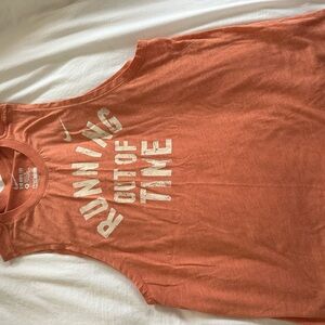 Nike Orange Graphic Sleeveless Top